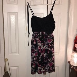 Black dress with Floral bottom